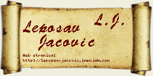 Leposav Jačović vizit kartica
